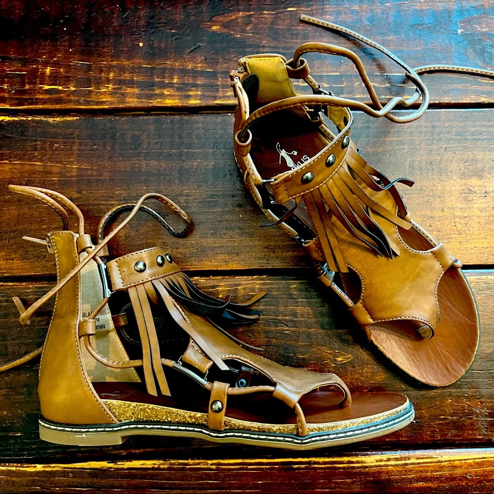 Western style strappy sandals “Blake”